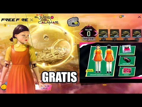 🔥 Consigue GRATIS la MUÑECA de *EL JUEGO DEL CALAMAR* en FREE FIRE 🔥