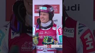 The master of Val d’Isere 🤝 Kristoffersen produces a huge run in tricky conditions! 🚀