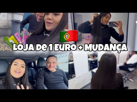 LOJA DE 1 EURO EM PORTUGAL 🇵🇹 DIA DE ME CUIDAR - COLOQUEI MEGAR HAIR 😍