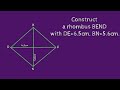 Properties and Construction of Rhombuses