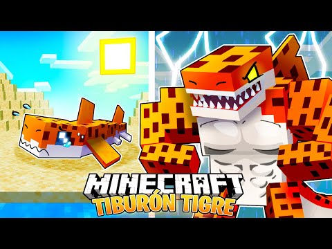 ¡Sobreviví 100 DÍAS como un TIBURÓN TIGRE en Minecraft HARDCORE!