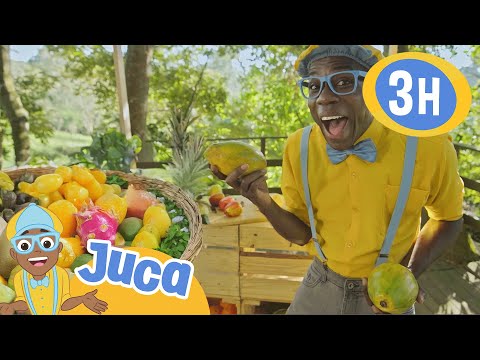 Juca planta e colhe alimentos em uma horta🍍| HORA DO JUCA BRASIL! | Vídeos Educativos para Crianças