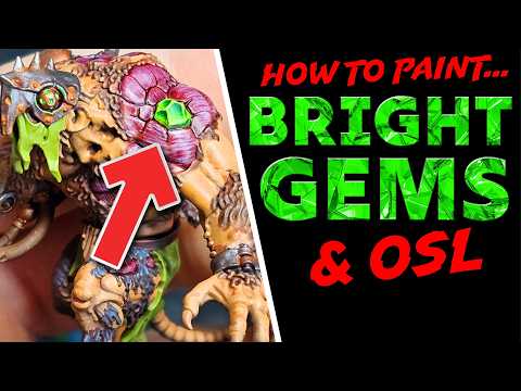 How to Paint BRIGHT gems and GLOW - Plasma, Warpstone, Lenses.