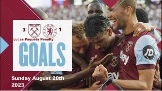 West Ham United 3 v Chelsea 1 Lucas Paqueta Penalty