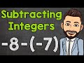 Subtracting Integers and Negative Numbers