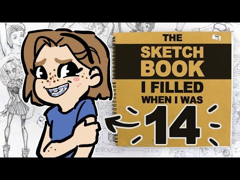 NO ONE WAS SUPPOSED TO SEE THIS! | Art I Made When I Was 14 | Sketchbook Flip-through