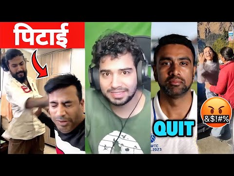 WTF!! UK07 Rider vs Puneet Superstar SERIOUS F!GHT😱🤯| D Gukesh Samay Raina, R Ashwin Retirement