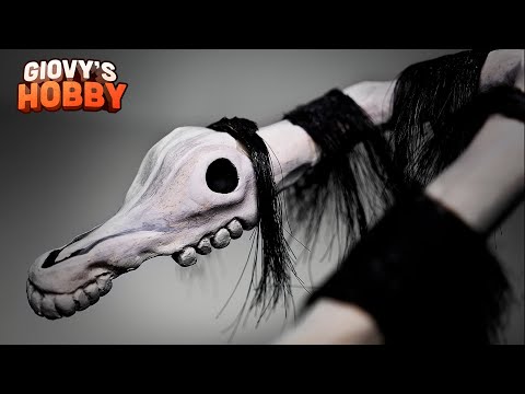 Creepy Long Horse made with REAL HAIR! ➤ Trevor Henderson Creatures ★ Polymer Clay Tutorial