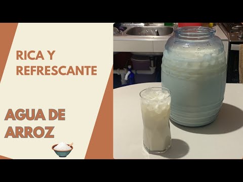 agua de arroz facil y rapido