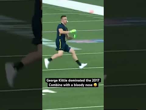 Throwback to George Kittle tearing up the NFL combine with a bloody nose ? #49ers