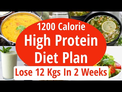 1200 Calorie High Protein Diet Plan To Lose Weight Fast | Lose 12 Kgs In 2 Weeks |Full Day Diet Plan