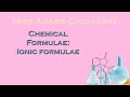 Ionic Compounds and Their Charges