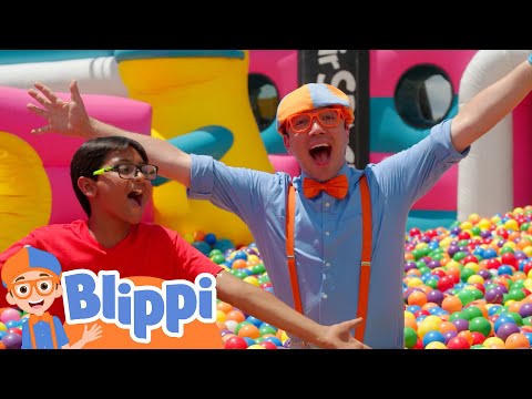 Blippi vs Ball Pit - Blippi's Biggest Ball Pit Challenge | Kids Cartoons | Party Playtime!