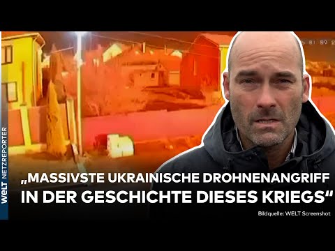 PUTINS KRIEG: Ukraine fliegt bislang massivsten Drohnenangriff auf russische Regionen