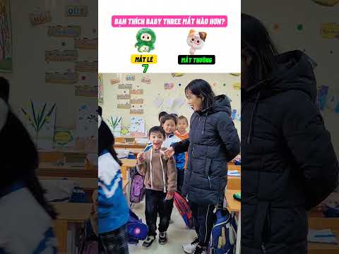 Baby three mắt thường hay mắt lé? #hathithin #tet #shortvideo #babythree