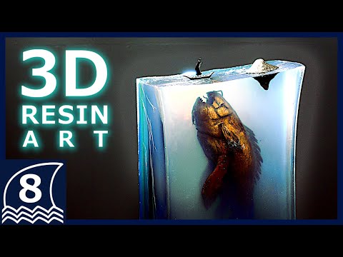 Making beautiful and perfect paintings 3-D with resin art [ Diorama / thalassophobia ]