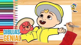 Cómo Dibujar a JJ de Cocomelon paso a paso | dibujos para niños 