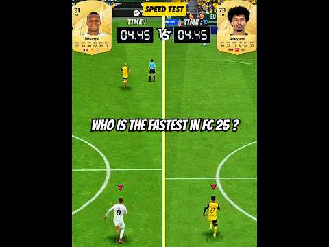 Mbappe vs Adeyemi Speed Test⚡ Who Is The Fastest In EA FC 25? #shorts #karimadeyemi #speedtest #fc25