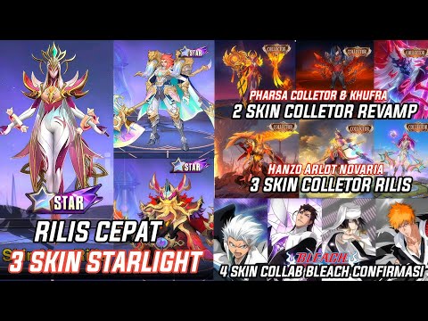 JADWAL RILIS SKIN STARLIGHT DAN COLLETOR MOBILE LEGENDS SKIN PHARSA COLLETOR REVAMP + 20 SKIN LAINYA