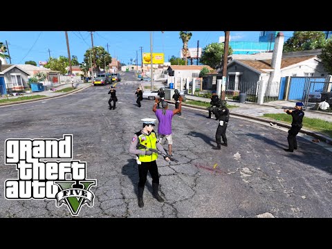 Patroli Kejar Kejaran Dengan Narapidana Kabur Dari Penjara || GTA 5 Mod Polisi Indonesia