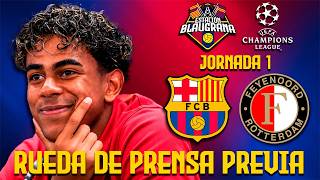 🎙️Rueda de Prensa Previa de Lamine Yamal⚽FC Barcelona vs Feyenoord #barcelona #lamineyamal