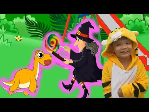 Phiêu lưu vào thế giới khủng long tập 8 bà Phù thủy dùng kẹo để dụ dỗ video cho bé yêu