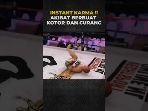 KARMA CURANG !! DIA MEMUKUL SECARA ILEGAL DAN DITEGUR WASIT