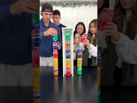 First to Match the Soda Drinks Wins! Girls vs Boys