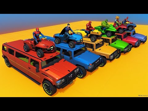 GTA 5 Crazy Ragdolls | Spiderman by Quad Bike On Rainbow Spiders Bridge (Spider Shark Jumps)