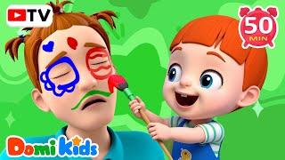 Michievous Baby & Funny Daddy👶🤣| Catchy Family Songs | Nursery Rhymes & Kids Songs | Domi Kids