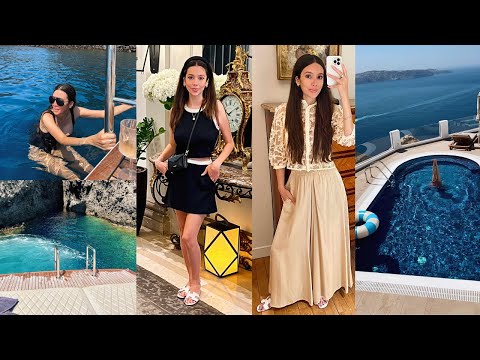 Santorini, French Riviera & Paris Travel Vlog | Boat Day, Hotel Tours, French Pharmacy & Zara Haul