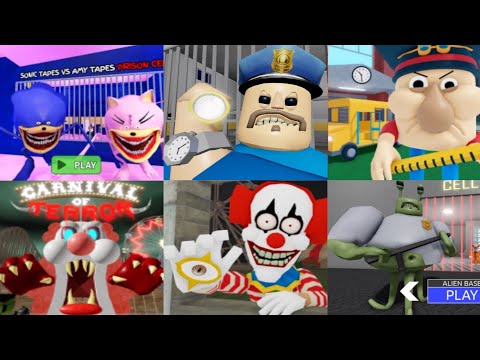 Speed RUNNING as SONIC in Barry Alien Base, Epic School Escape, Carnival, Tapes vs Amy Scary Obby