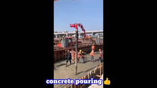 Concrete pouring #Shorts #constructionsitework #fieldwork #civilengineering