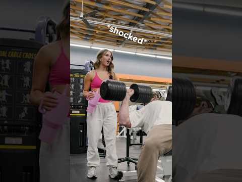 Benching GYM GIRLS weight! #fitness #couplegoals #gym