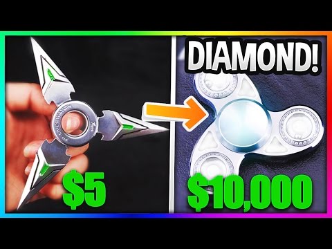 $5 FIDGET SPINNER VS $10,000 DIAMOND FIDGET SPINNER!!