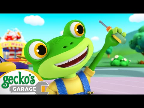 Weasel Babysits the Mechs | Gecko's Garage | Moonbug Kids - Play and Learn