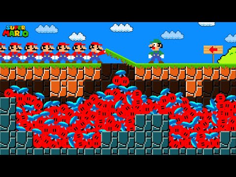 Super Mario Bros., but Mario Becomes Multiple Marios with Unlimited Double Cherry!