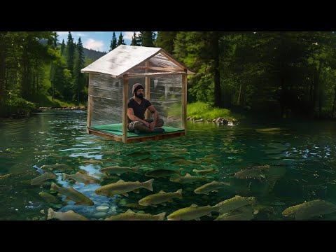 To Protect Myself From Snakes, I Built a Shelter on the Water and Caught Fish İnside the Shelter.