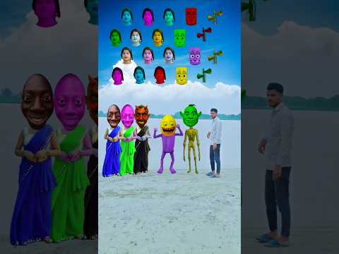Dancing cute bhabhi, purple,dancing Sahur, yellow siren,&Me Correct Head Matching Funny Vfx #shorts