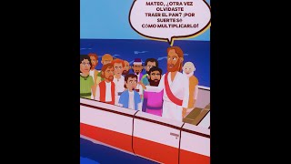 Jesús paseando en una lancha con sus discípulos.