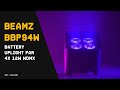 4x BeamZ BBP94W Wireless Battery Operated LED Par Uplighters