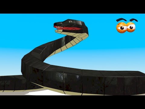 CUBE BUILDER for KIDS (HD) - Build a Black Mamba Snake for Children - AApV