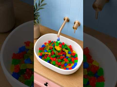 Orbeez vs. Popcorn vs. Bubbles vs. Gummy Bears vs. Ice Cream Water #funny #shorts by Arina Sun UA