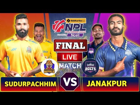 Sudurpaschim Royals vs Janakpur Bolts Final Live Score Commentary  |Npl Final | Nepal Premier League