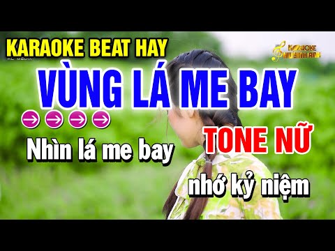 Karaoke Vùng Lá Me Bay | Tone Nữ | Dễ Hát (Karaoke Beat Vip) Huỳnh Anh