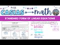 Writing Linear Equations in Standard Form