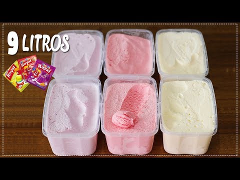 FAÇA 3 LITROS DE SORVETE COM UM PACOTE DE GELATINA