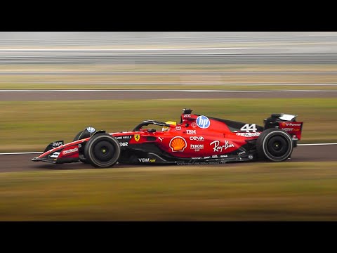 Lewis Hamilton driving a Ferrari F1 car for the first time: 2025 'Wake-Up Test' at Fiorano Circuit!