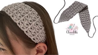 Crochet Easy Hairband  | Simple Mesh Stitch Tutorial