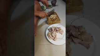 #ยำไก่สูตรเหนือ พาลูกๆทำกับข้าว กิจกรรมครอบครัว #chicken #food #cooking